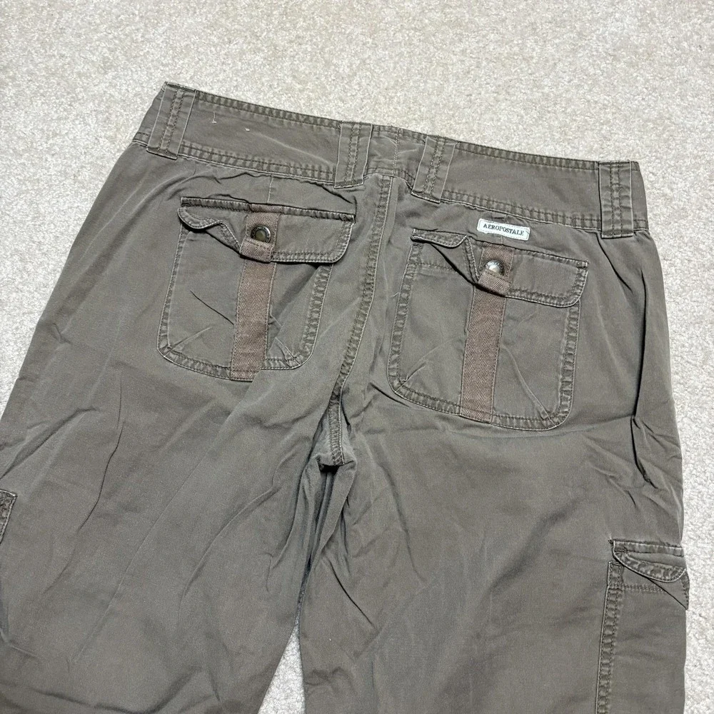 Vtg Aeropostale Cargo Pants 31x30 Brown Twill Military Utility Paratrooper Y2K